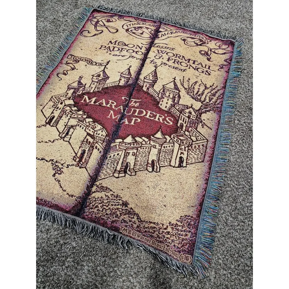 Harry Potter Marauders Map woven tapestry throw blanket by The Northwest Company